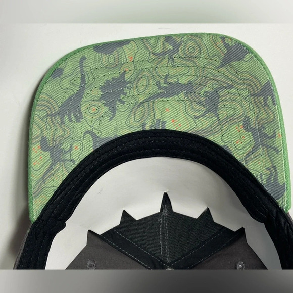 Jurassic World Hat -Black & Green w/ Dino Design Under Brim - Size OS - BNWT 🦕 - Picture 6 of 11